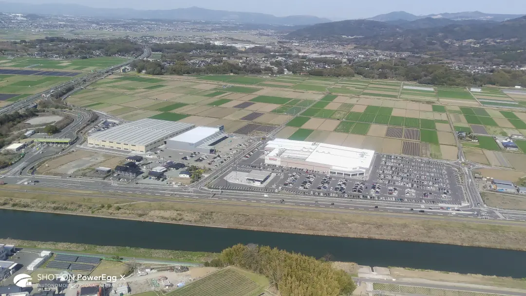 熊本県御船町（町上空）