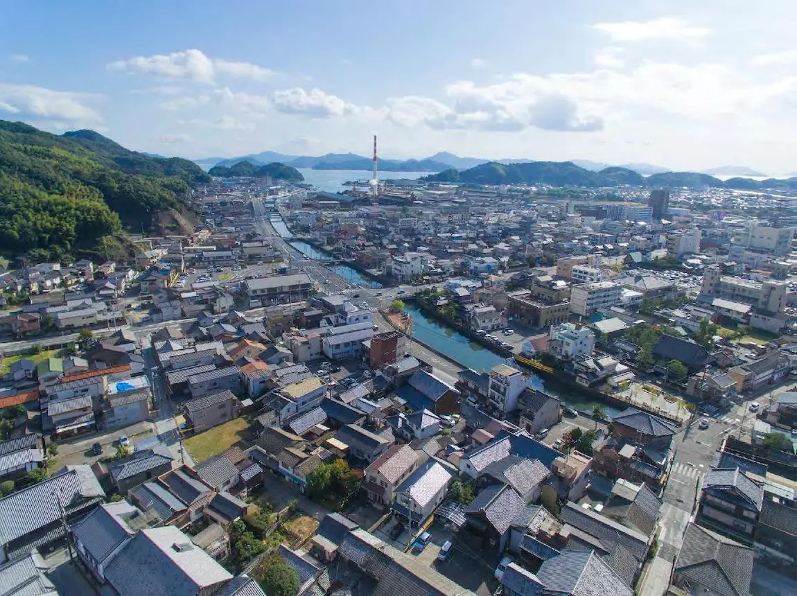 竹原市街地全景