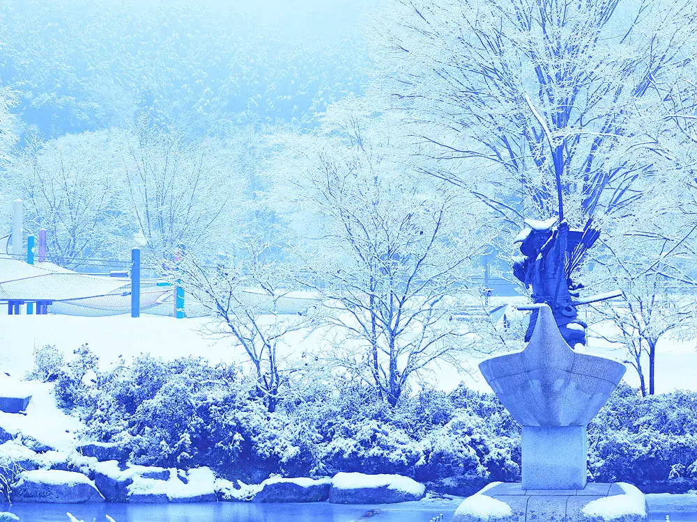 公園の冬景色