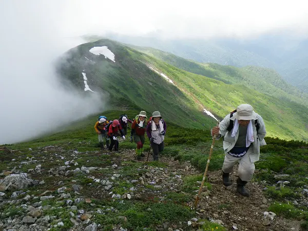 北戸蔦別岳登山風景　山頂直下