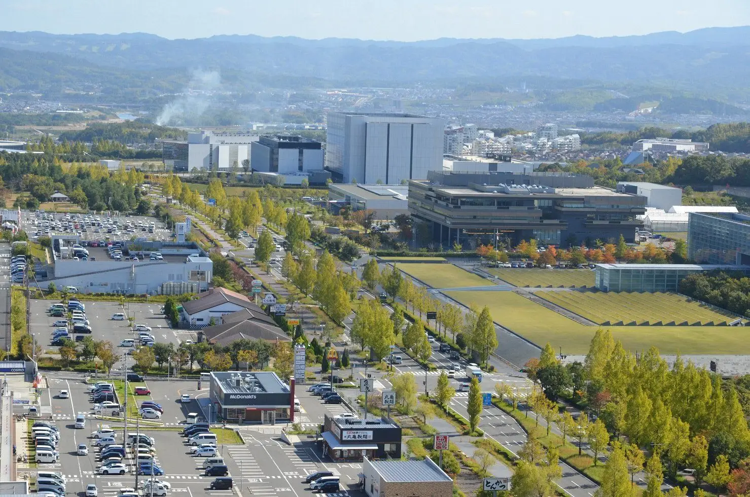 屋上からのせいか大通り